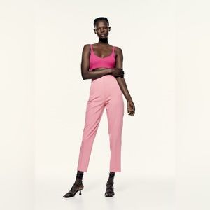Zara Blush Pink High Waisted Pants